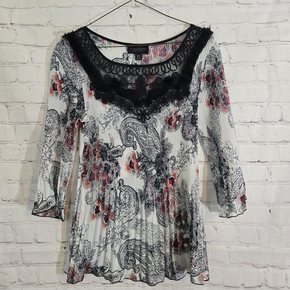 Investments According pleat Floral Lace Bip Pasiley Floral Y2k Fairy Top P Samll